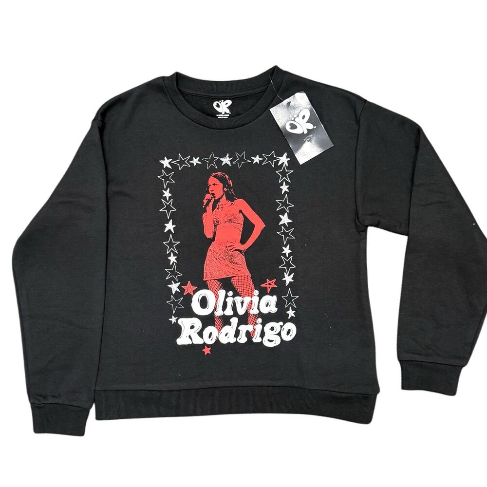 Primark Olivia Rodrigo Graphic Crewneck Sweatshirt Black Size 11/12 years